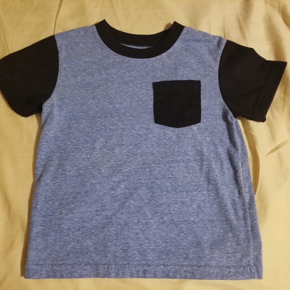 3T boys Garanimals blue & black short sleeve shirt